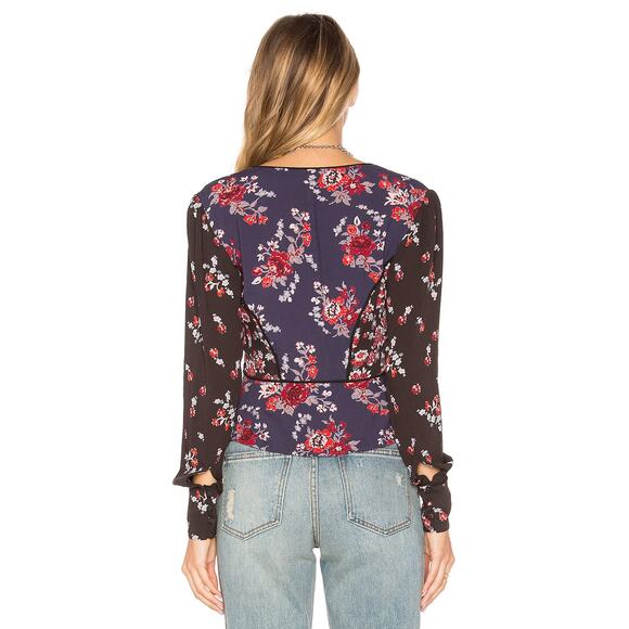 Free People Way the World Turns Top - Black Multi - XS - Picture 5 of 15